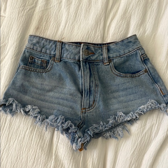 RVCA Blue Jean Shorts Distressed Cut-Offs - Picture 1 of 5